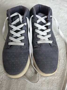 AIRWALK Gray Canvas Polka Dot Lace Up Sneakers US 6.5 Casual Shoes